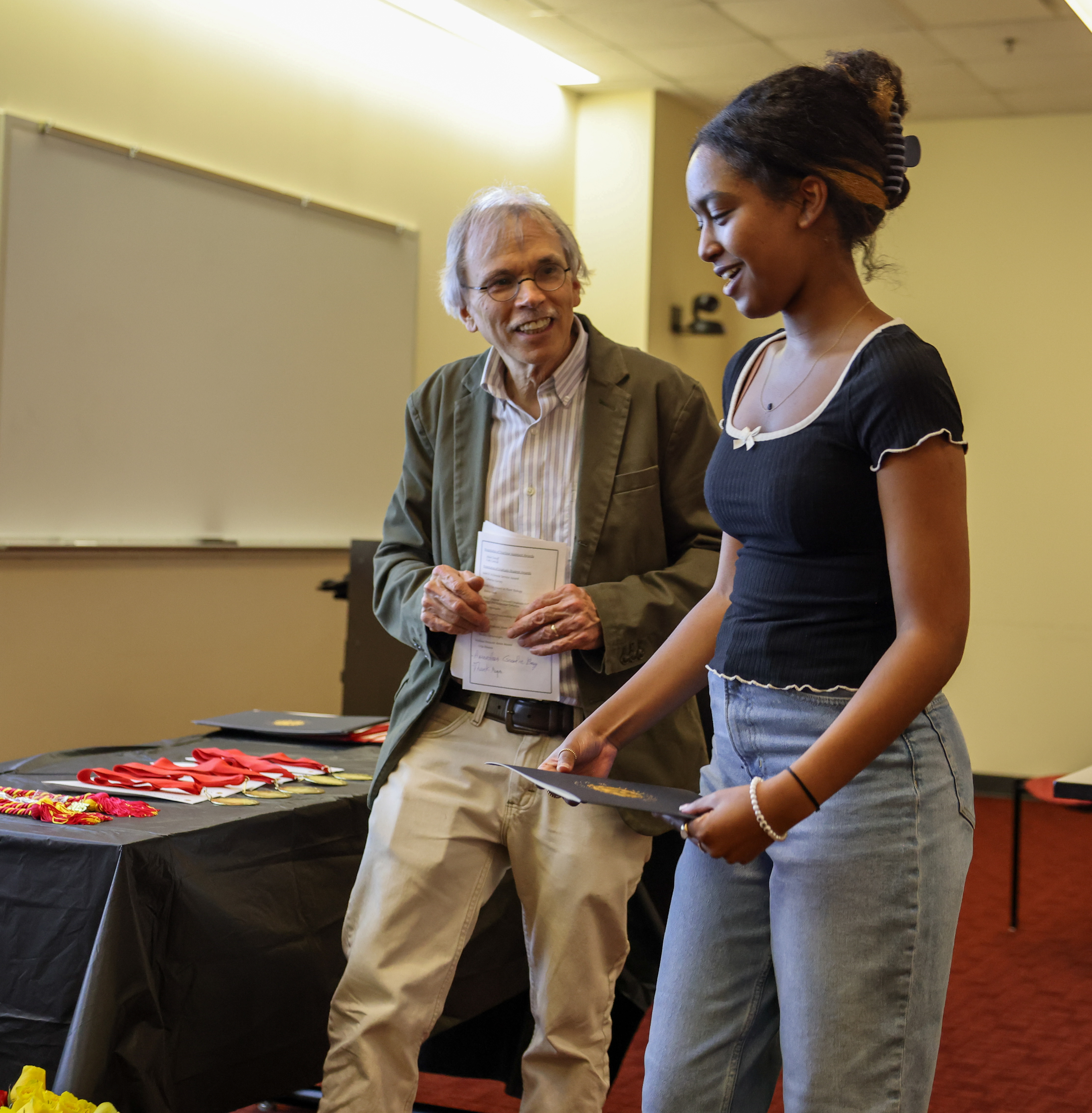 Ruhama Demissie and Dr. David Straney