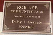 Rob Lee Community Park sign