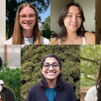 Collage of seven student photos