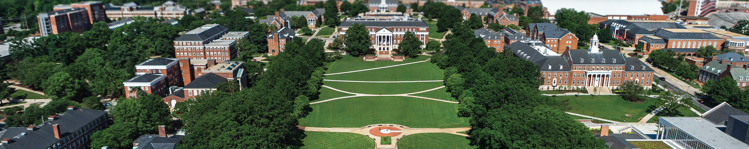 An aerial view of the UMD campus.